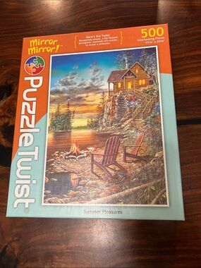 Puzzle Twist 500-Piece Jigsaw Puzzle - Summer Pleasures by Jim Hansel